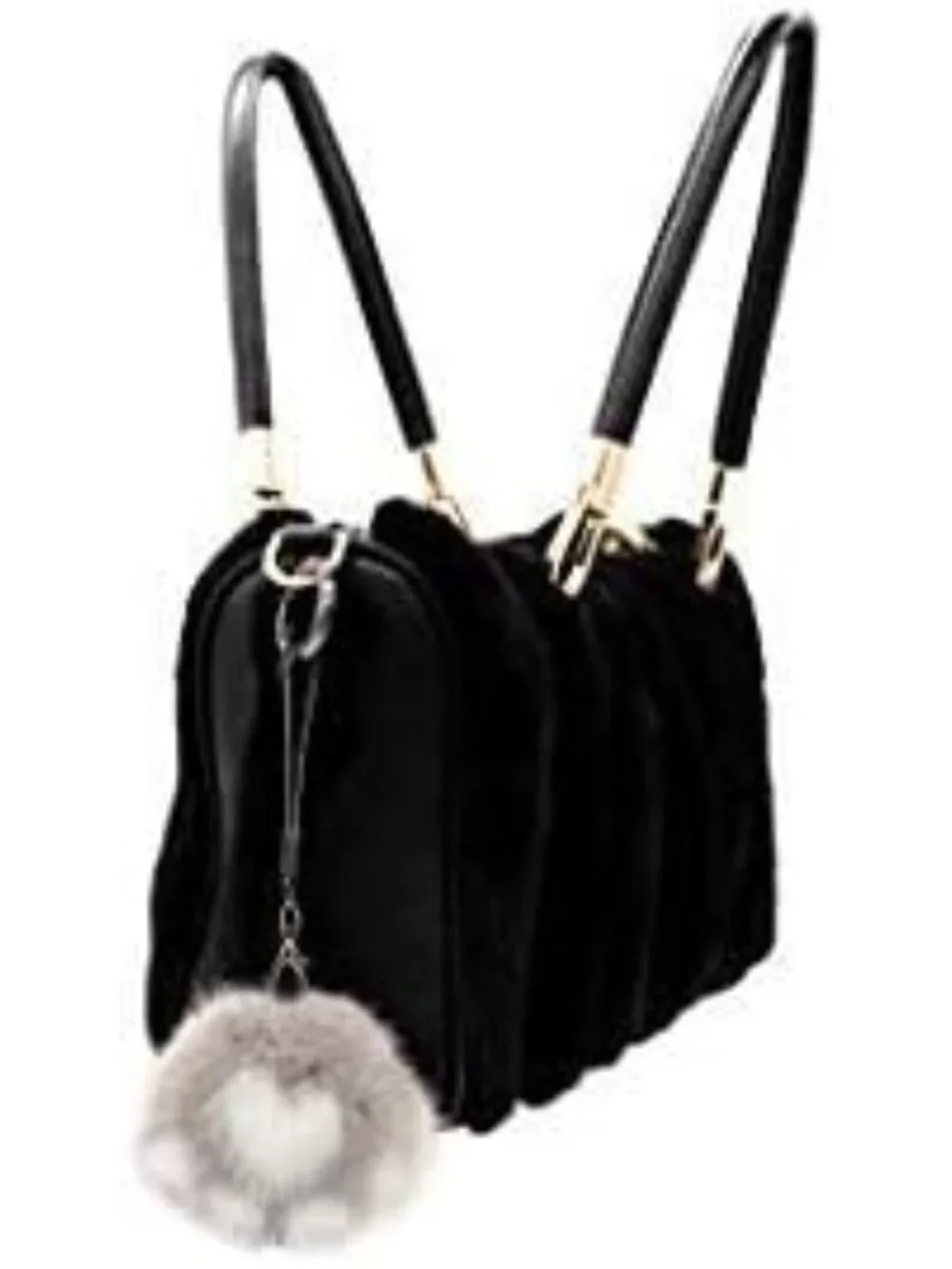 Fluffy Gray Mink Cat Paw Keychain - Soft Sensory Accessory for Cat Lovers